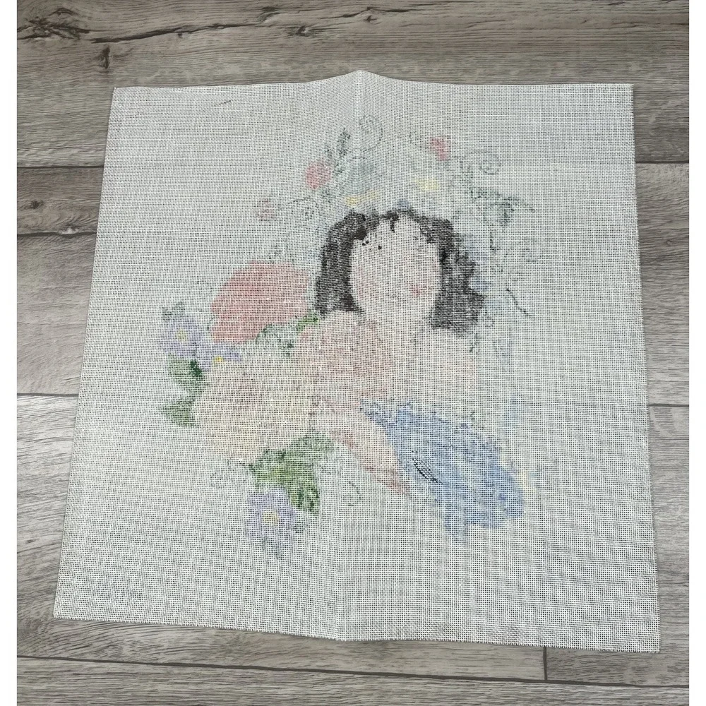 Sandra Gilmore Alainn Handpainted Needlepoint Canvas - Flower Girl May‎ Spring